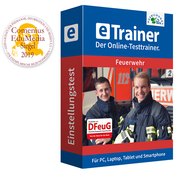 eTrainer Feuerwehr mit DFeuG Logo