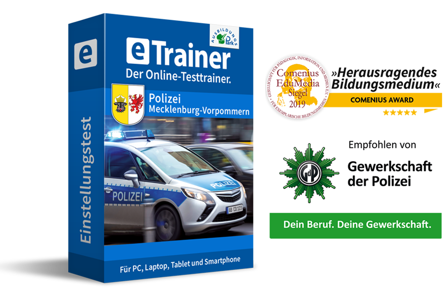 eTrainer Polizei Mecklenburg-Vorpommern: Jetzt online üben!